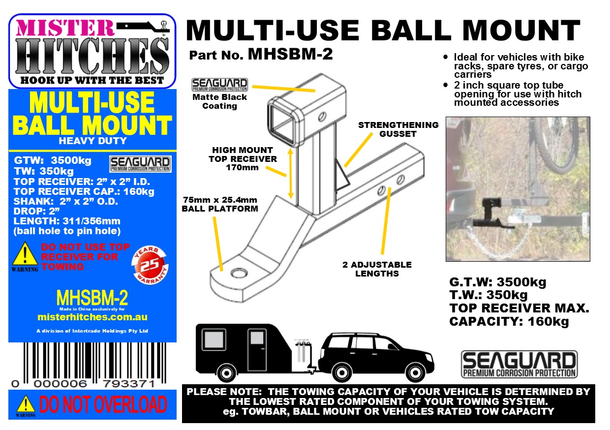 MISTER HITCHES Multi-Use Ball Mount