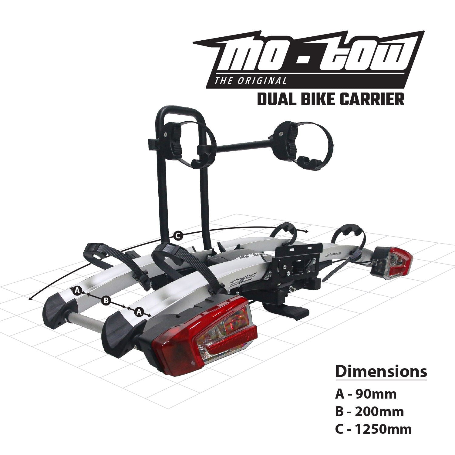 Mo-tow 2 Bike + Loading Ramp / Double Heavy Duty eBike / Fat Bike Carrier – Fits 5