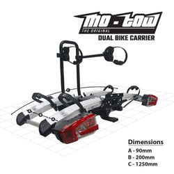 Mo-tow 2 Bike + Loading Ramp / Double Heavy Duty eBike / Fat Bike Carrier – Fits 5" Tyres, Secure & Travel-Ready