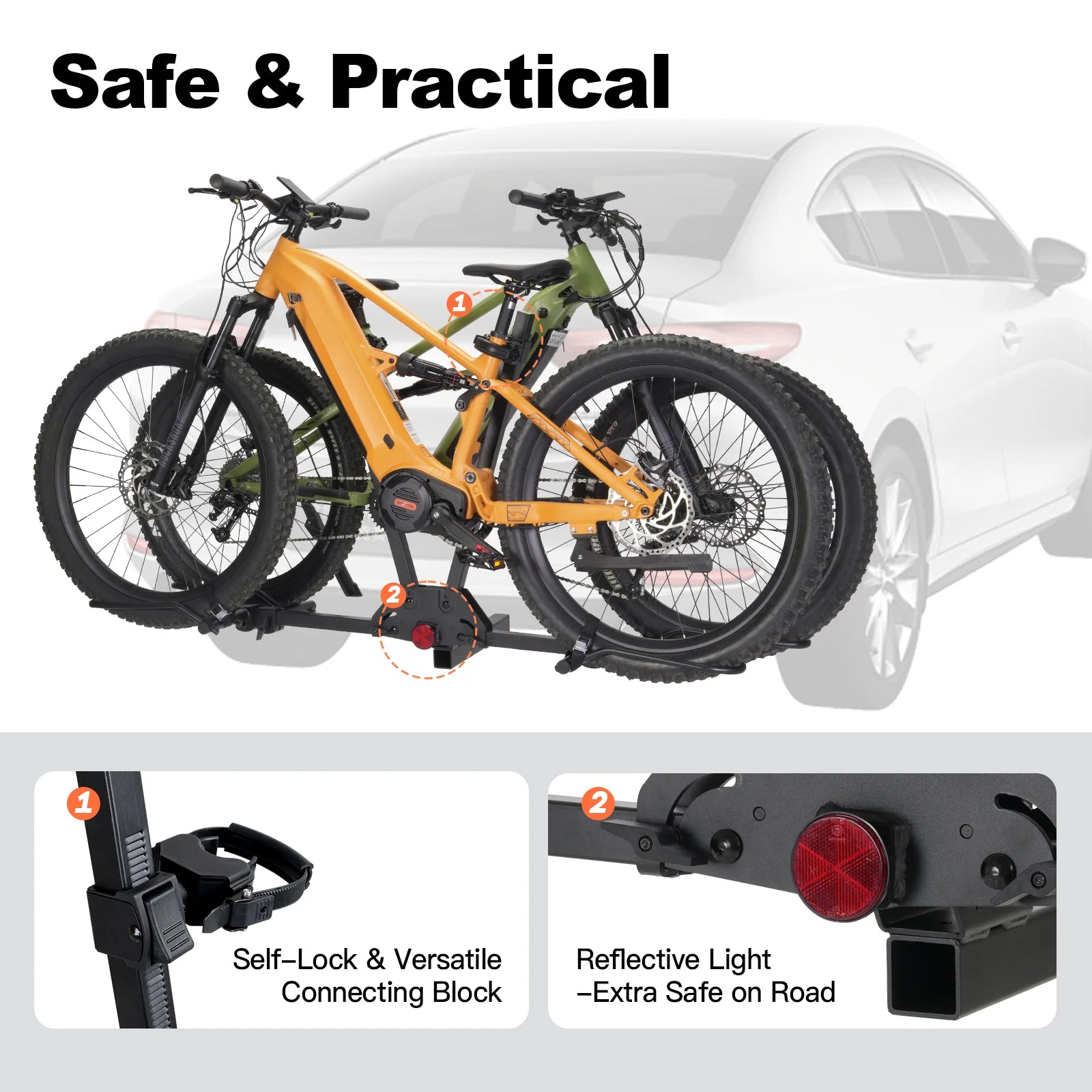 MagRack F2 Bike Rack (2 x E-bike) Foldable Hitch Mount