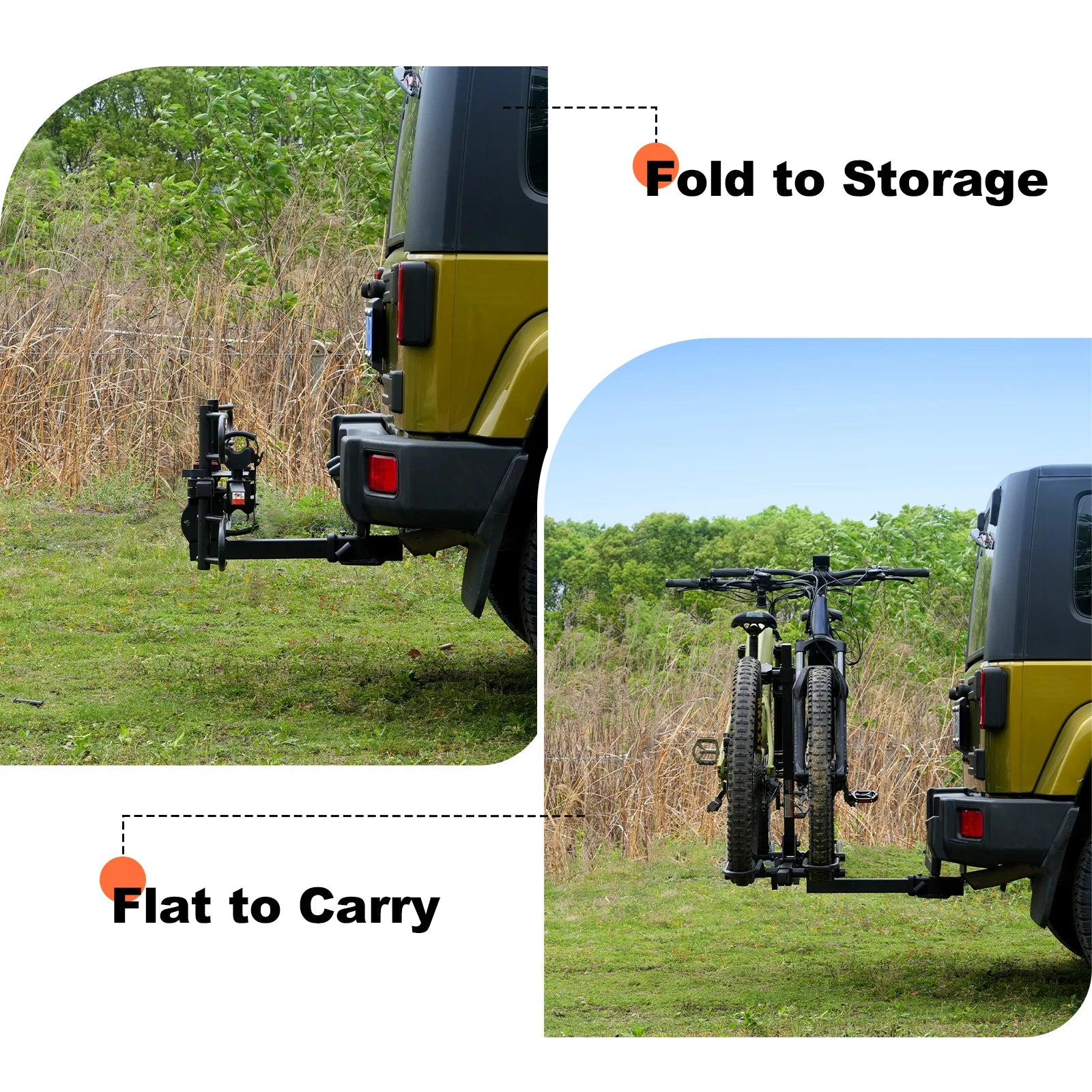 MagRack F2 Bike Rack (2 x E-bike) Foldable Hitch Mount